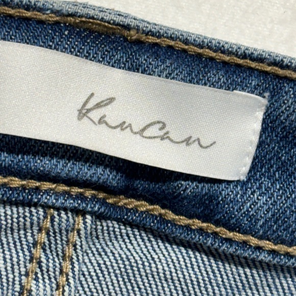 Kancan Straight Raw Hem Jeans Stretchy Size 9 - Picture 6 of 7